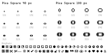 Pixa Square Font Poster 3