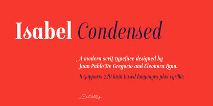 Isabel Condensed Font Poster 1