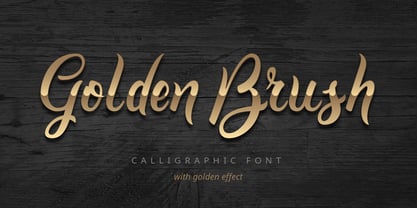 Golden Brush Font Poster 1