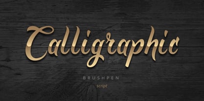 Golden Brush Font Poster 3