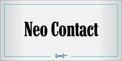 Neo Contact Font Poster 1