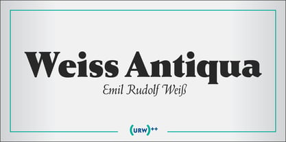 Weiss Antiqua Font Poster 1