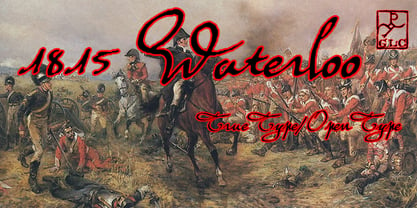 1815 Waterloo Font Poster 1