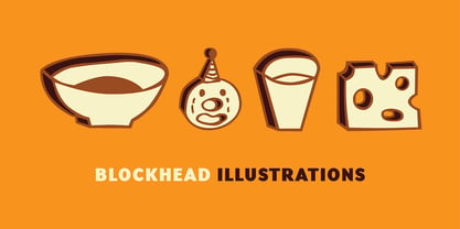 Blockhead Illustrations Font Poster 1