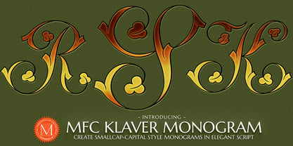 MFC Klaver Monogram Font Poster 1
