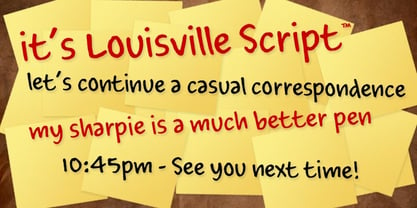 Louisville Script Font Poster 1