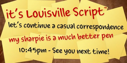 Louisville Script Fuente Póster 1