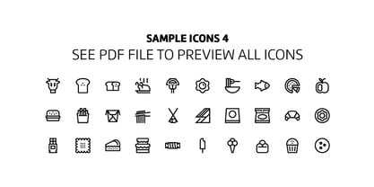 Miniline Icons Fuente Póster 9