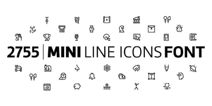 Miniline Icons Font Poster 1