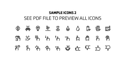 Miniline Icons Fuente Póster 7