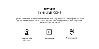 Miniline Icons Font Poster 2