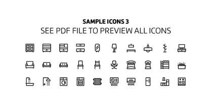 Miniline Icons Font Poster 8