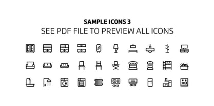 Miniline Icons Fuente Póster 8