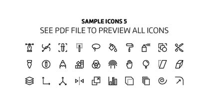 Miniline Icons Font Poster 10