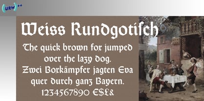Weiß Rundgotisch Font Poster 1