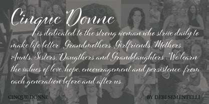 Cinque Donne Font Poster 11