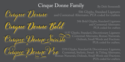 Cinque Donne Font Poster 15