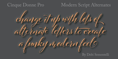 Cinque Donne Font Poster 3