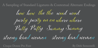 Cinque Donne Font Poster 17