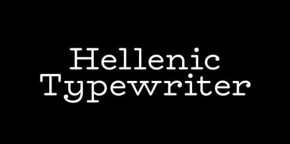 Hellenic Typewriter Fuente Póster 1