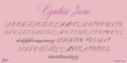 Cynthia June JF Font Poster 2