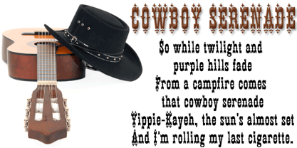 Cowboy Serenade Fuente Póster 1