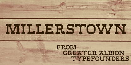 Millerstown Font Poster 1