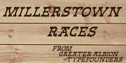Millerstown Races Font Poster 1