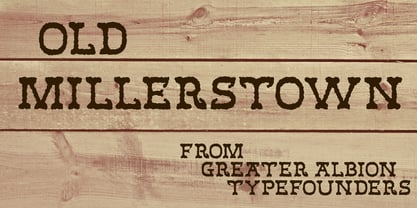 Old Millerstown Font Poster 1