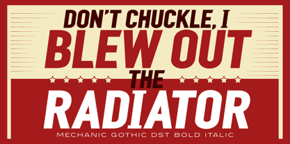 Mechanic Gothic DST Font Poster 2