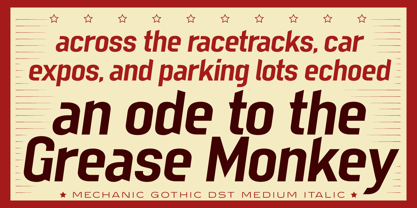 Mechanic Gothic DST Font Poster 3