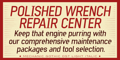 Mechanic Gothic DST Font Poster 4