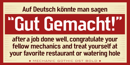 Mechanic Gothic DST Font Poster 6