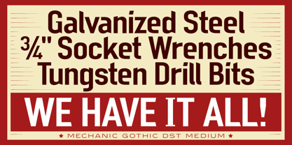 Mechanic Gothic DST Font Poster 7