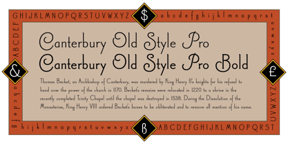 Canterbury Old Style Pro Font Poster 5