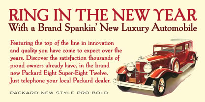 Packard New Style Fuente Póster 3