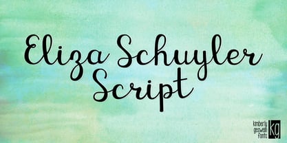 KG Eliza Schuyler Script Fuente Póster 1