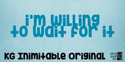 KG Inimitable Original Font Poster 4