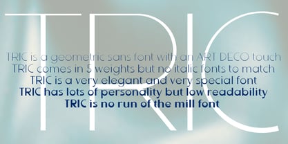 Tric Font Poster 2