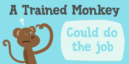 Trained Monkey Font Poster 2