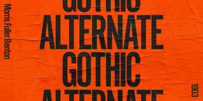 Alternate Gothic Fuente Póster 2