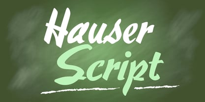 Hauser Script Font Poster 1