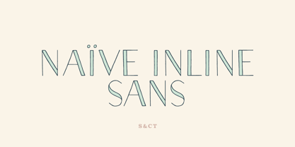 Naive Inline Sans Font Poster 1
