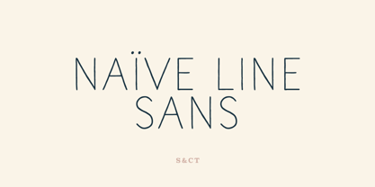 Naive Line Sans Fuente Póster 1