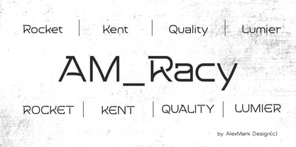 AM Racy Font Poster 3