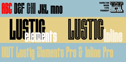 HWT Lustig Elements Font Poster 1