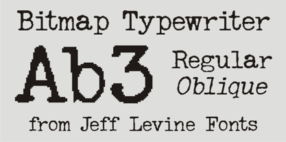 Bitmap Typewriter JNL Font Poster 1