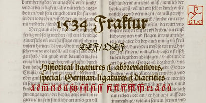 1534 Fraktur Font Poster 1