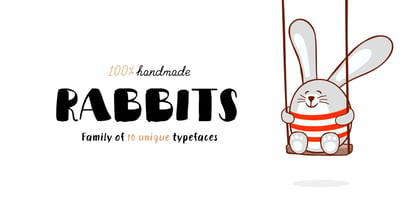 Rabbits Font Poster 1