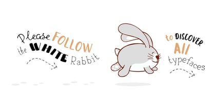 Rabbits Font Poster 3